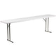 8-Foot Granite White Plastic Folding Training / Seminar Table