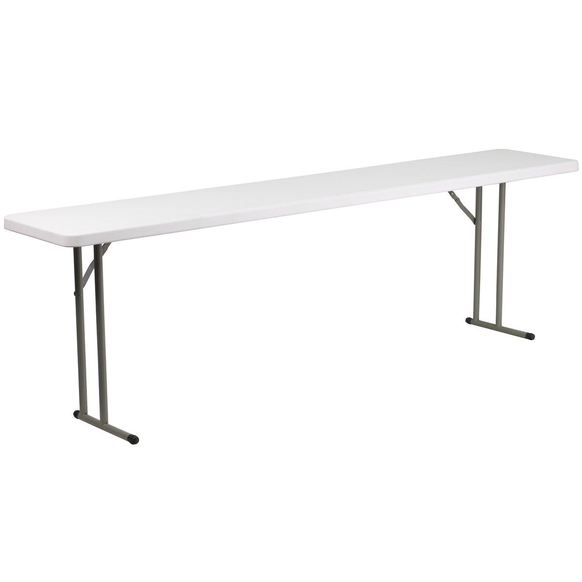 8-Foot Granite White Plastic Folding Training / Seminar Table