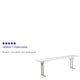 8-Foot Granite White Plastic Folding Training / Seminar Table