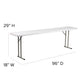 8-Foot Granite White Plastic Folding Training / Seminar Table
