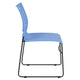 Blue |#| 881 lb. Capacity Blue Sled Base Stack Chair with Carry Handle and Air-Vent Back