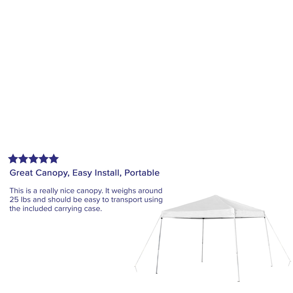 White |#| 8'x8' White Weather Resistant Easy Pop Up Slanted Leg Canopy Tent with Carry Bag