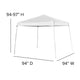 White |#| 8'x8' White Weather Resistant Easy Pop Up Slanted Leg Canopy Tent with Carry Bag