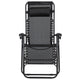 Black |#| 2 Pack Adjustable Mesh Zero Gravity Lounge Chair with Cup Holder Tray - Black