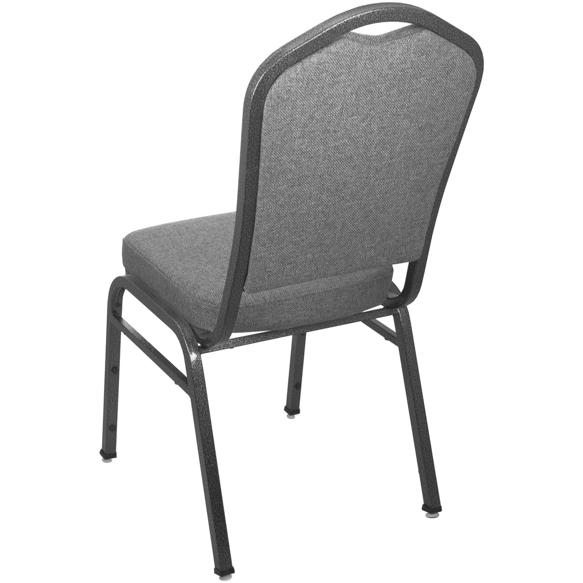 Charcoal Gray Fabric/Silver Vein Frame |#| Premium Charcoal Gray Crown Back Banquet Chair