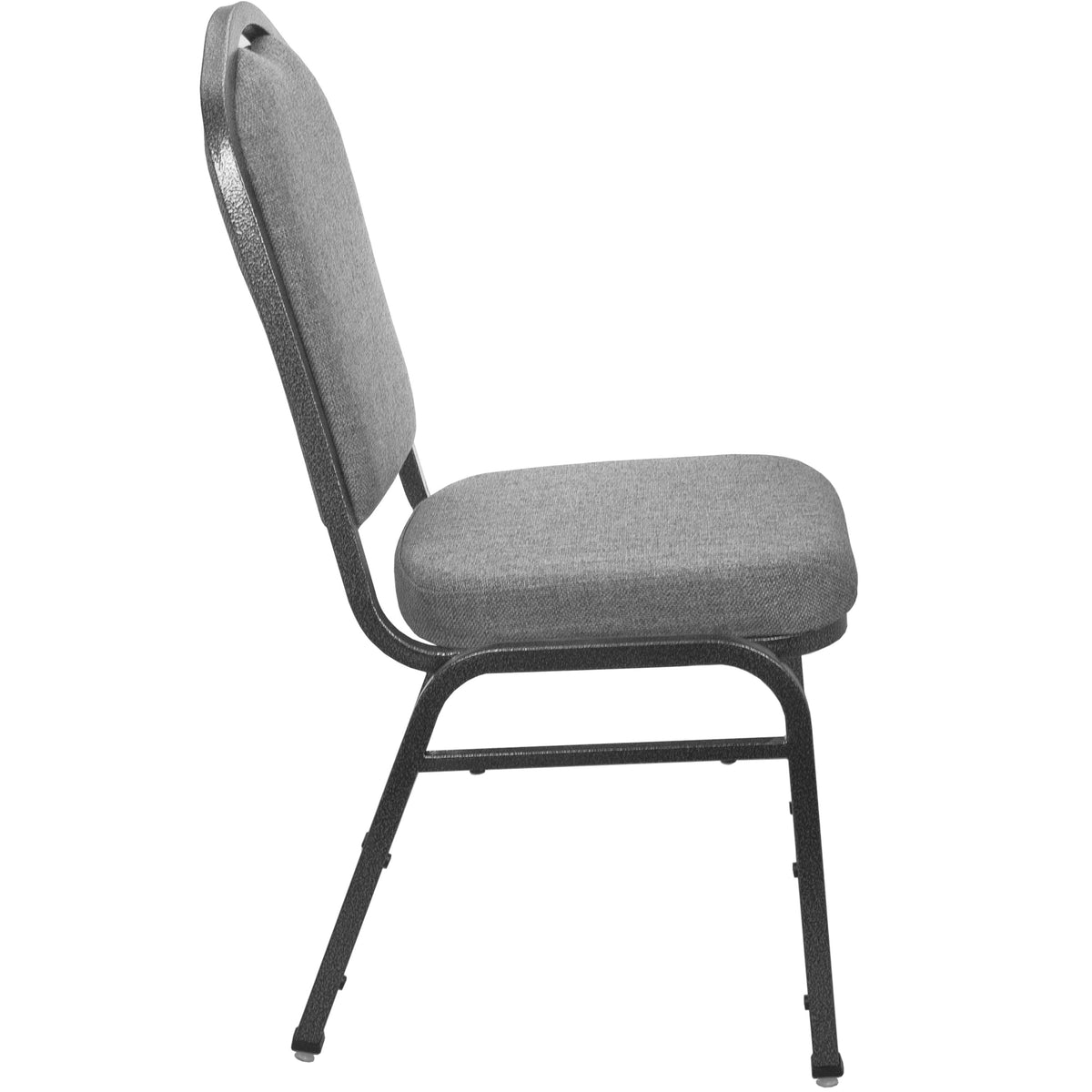 Charcoal Gray Fabric/Silver Vein Frame |#| Premium Charcoal Gray Crown Back Banquet Chair