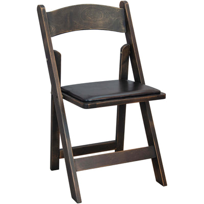Advantage Wood Folding Wedding Chair with Padded Seat