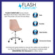 Pink |#| Mid-Back Pink Fabric Task Office Chair with Pneumatic Lift and Chrome Base