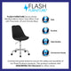 Black |#| Mid-Back Black Fabric Task Office Chair with Pneumatic Lift and Chrome Base
