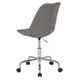 Light Gray |#| Mid-Back Light Gray Fabric Task Office Chair with Pneumatic Lift and Chrome Base