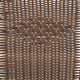 Clear/Dark Brown |#| 28inch SQ Glass Metal Table with Dk Brown Rattan Edging & 4 Dk Brown Rattan Chairs