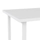 White Wood Grain |#| Modern Trestle Desk with Open Side Shelving in White Wood Grain