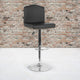 Black LeatherSoft |#| Adjustable Height Crown Back Barstool w/Accent Nail Trim in Black LeatherSoft