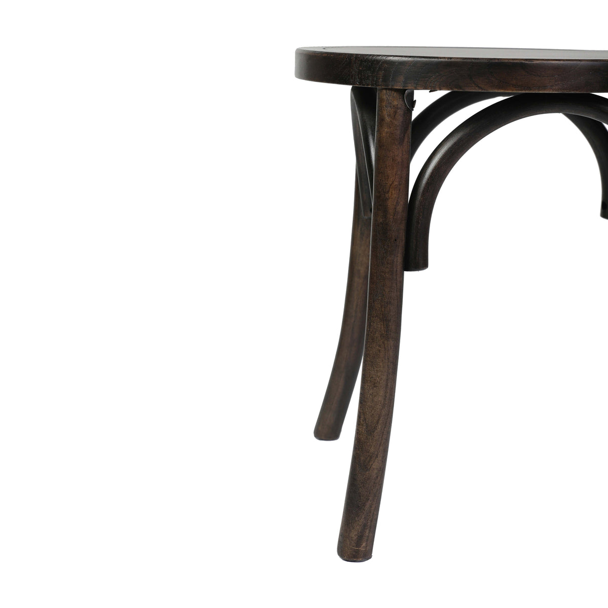 Early American Wood |#| Thonet Solid Wood Stackable Dining Chair with Fixed Floor Glides in EA.