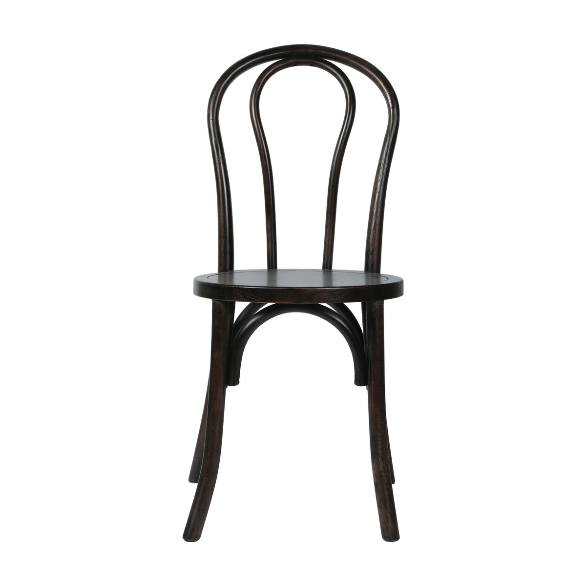 Early American Wood |#| Thonet Solid Wood Stackable Dining Chair with Fixed Floor Glides in EA.