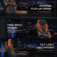 Orange |#| Ergonomic Orange and Black Computer Gaming Chair with Padded Flip-Up Arms