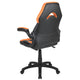 Orange |#| Ergonomic Orange and Black Computer Gaming Chair with Padded Flip-Up Arms