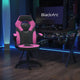 Pink |#| Ergonomic Pink and Black Computer Gaming Chair with Padded Flip-Up Arms