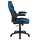 Blue |#| Ergonomic Blue and Black Computer Gaming Chair with Padded Flip-Up Arms
