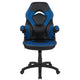 Blue |#| Ergonomic Blue and Black Computer Gaming Chair with Padded Flip-Up Arms