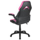 Pink |#| Ergonomic Pink and Black Computer Gaming Chair with Padded Flip-Up Arms