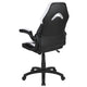 White |#| Ergonomic White and Black Computer Gaming Chair with Padded Flip-Up Arms