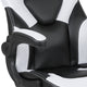 White |#| Ergonomic White and Black Computer Gaming Chair with Padded Flip-Up Arms