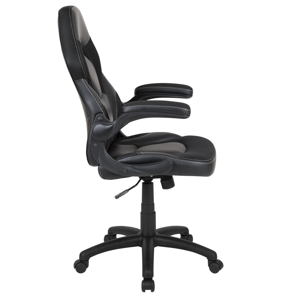 Black |#| Ergonomic Black Computer Gaming Chair with Padded Flip-Up Arms