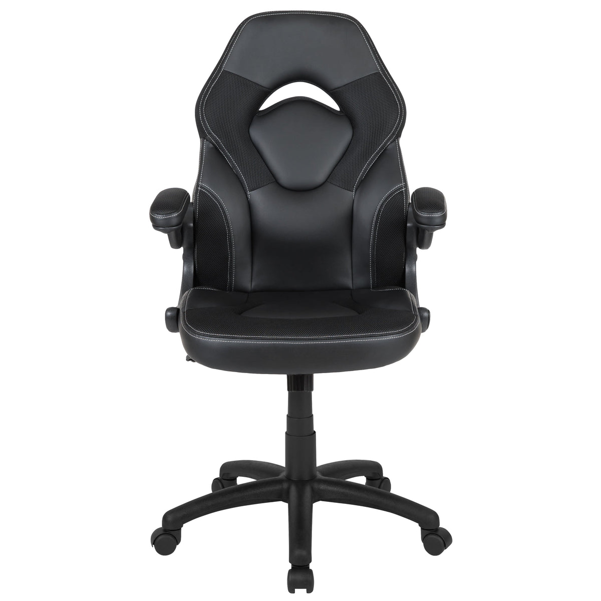 Black |#| Ergonomic Black Computer Gaming Chair with Padded Flip-Up Arms