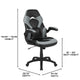 Gray |#| Ergonomic Gray and Black Computer Gaming Chair with Padded Flip-Up Arms