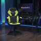 Neon Green |#| Ergonomic Neon Green and Black Computer Gaming Chair with Padded Flip-Up Arms
