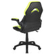 Neon Green |#| Ergonomic Neon Green and Black Computer Gaming Chair with Padded Flip-Up Arms