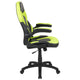 Neon Green |#| Ergonomic Neon Green and Black Computer Gaming Chair with Padded Flip-Up Arms