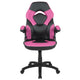 Pink |#| Ergonomic Pink and Black Computer Gaming Chair with Padded Flip-Up Arms