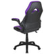 Purple |#| Ergonomic Purple and Black Computer Gaming Chair with Padded Flip-Up Arms