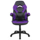 Purple |#| Ergonomic Purple and Black Computer Gaming Chair with Padded Flip-Up Arms