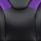 Purple |#| Ergonomic Purple and Black Computer Gaming Chair with Padded Flip-Up Arms