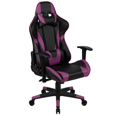 BlackArc Horizon 9ine High Back Reclining Gaming Chair in Faux Leather - Height Adjustable Arms - Headrest & Lumbar Support Pillows