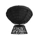 Black Cushion/Black Frame |#| Black Swivel Patio Papasan Lounge Chair with Black Cushion - Accent Chair