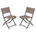 Brazos Set of 2 Commercial Grade Indoor/Outdoor Folding Chairs with Flex Comfort Material Backs and Seats and Metal Frames