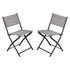 Brazos Set of 2 Commercial Grade Indoor/Outdoor Folding Chairs with Flex Comfort Material Backs and Seats and Metal Frames