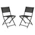 Brazos Set of 2 Commercial Grade Indoor/Outdoor Folding Chairs with Flex Comfort Material Backs and Seats and Metal Frames