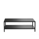 All-Weather Black Commercial Grade Indoor/Outdoor Metal 2 Tier Coffee Table