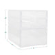 Clear Plastic Desktop Storage with 2 Half Moon Opening Pullout Drawers-2 Pack