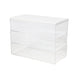 Clear/White |#| Premium Clear Plastic Storage Bins with White MDF Lid - 7.5"x3"