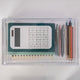 Desktop Organization Box with Half Moon Opening Pullout Drawer - Clear Plastic