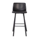 Black LeatherSoft |#| Set of 2 Commercial Indoor Armless Iron Barstools - Black LeatherSoft