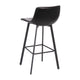 Black LeatherSoft |#| Set of 2 Commercial Indoor Armless Iron Barstools - Black LeatherSoft