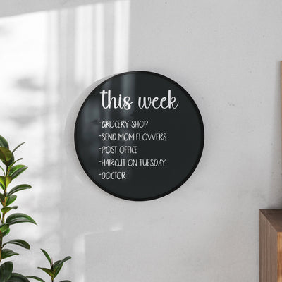 Canterbury Round Wall Mounted Magnetic Chalkboards for Home or Business with Eraser and Chalk, Set of 2