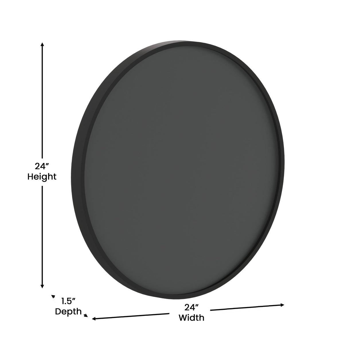 Black,24inch |#| Commercial Wall Mount Black Wooden Frame Magnetic Chalkboard - 24inch Round